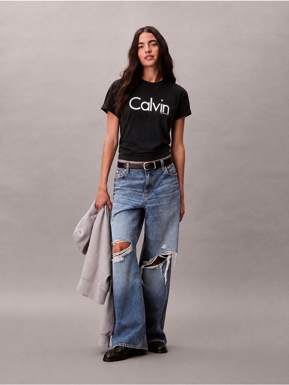 •SOLD•Calvin Klein Black Shortsleeve Calvin Tshirt Small Baby Tee•SOLD•